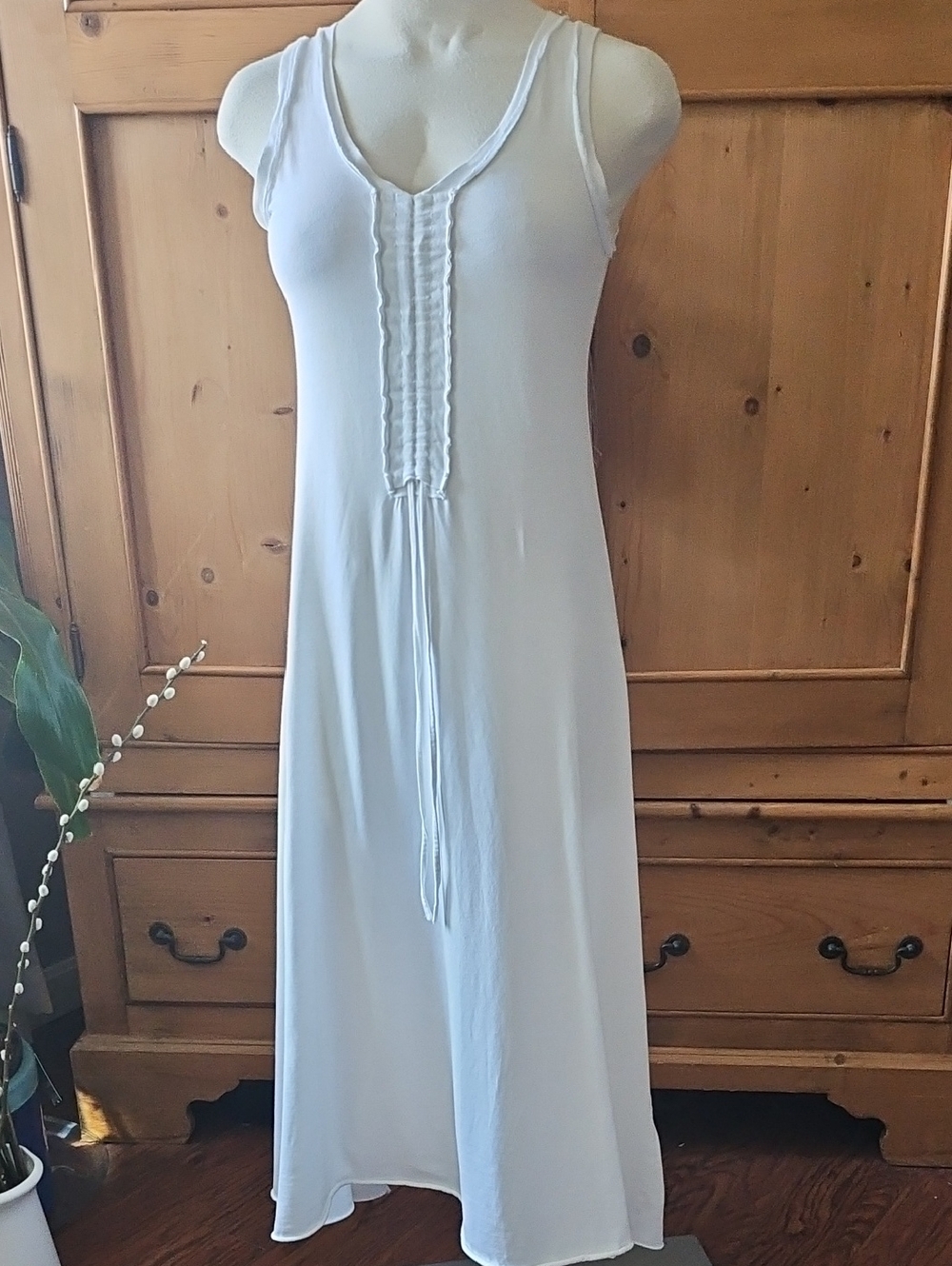 Indigenous Organic Cotton Tank Dress White Size S